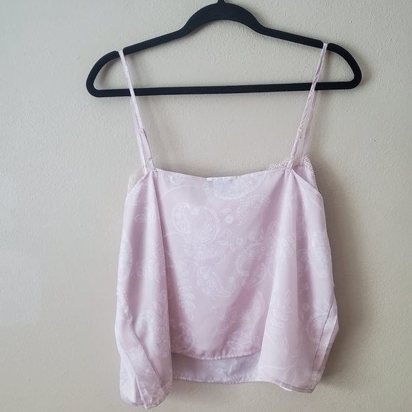 Express Light Pink Ruffle Lace Spaghetti Strap Cami Tank Top NWT Size XL - Picture 6 of 8